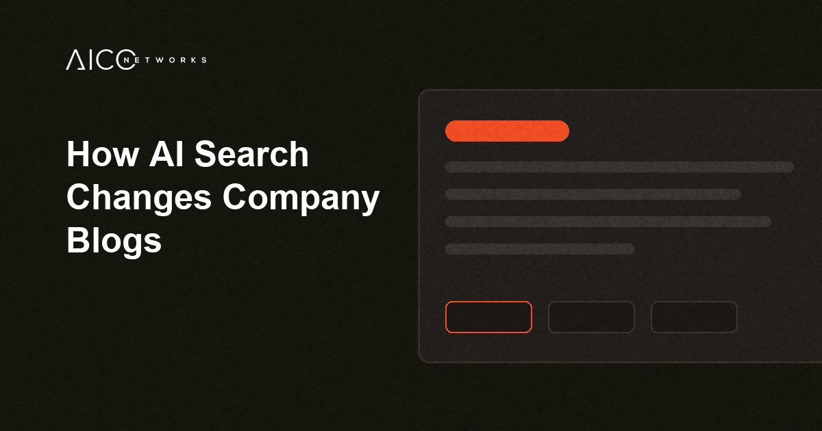 How AI Search Changes Company Blogs