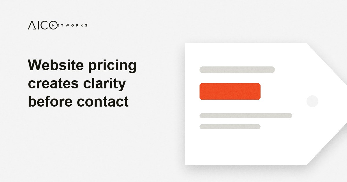 Website pricing creates clarity before contact