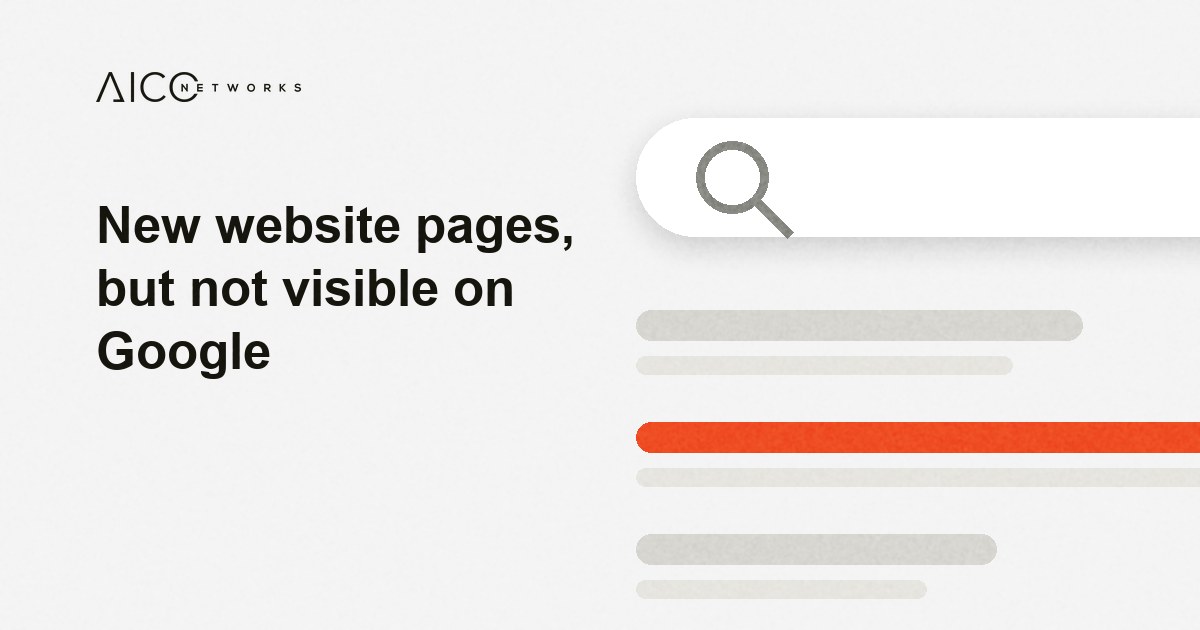 New website pages, but not visible on Google